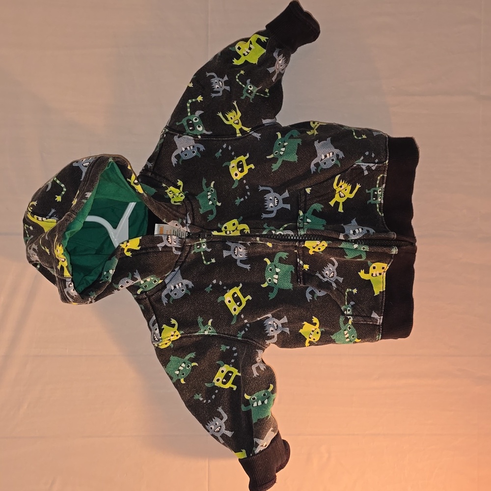 Gymboree Boys Monster Zip-Up Hoodie  12 - 24 Months